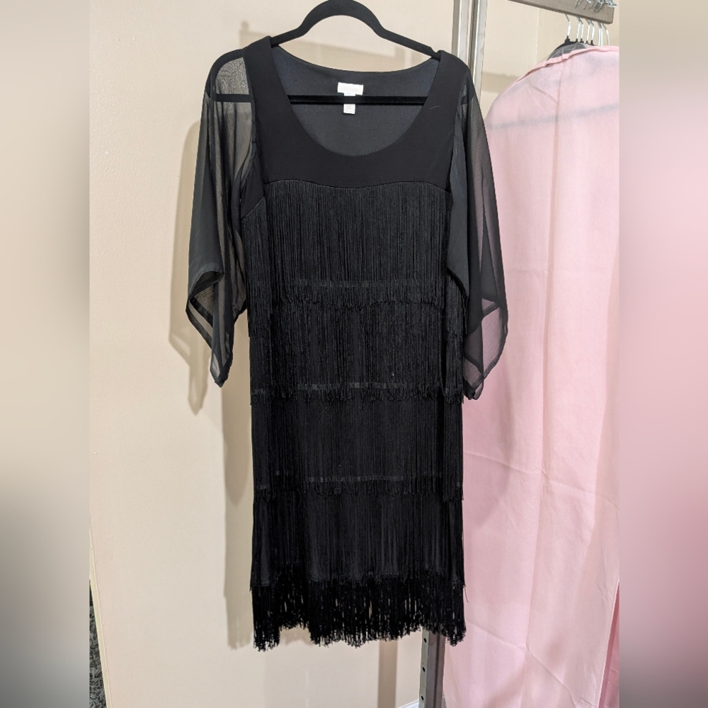 Black Fringe Dress